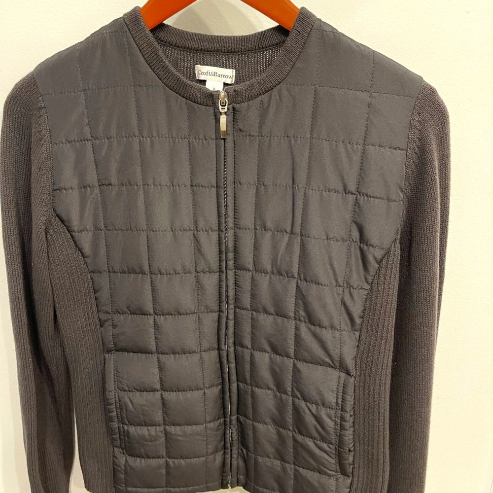 Women's Croft & Barrow 100% Cotton Knitted Puffer Jacket (S)